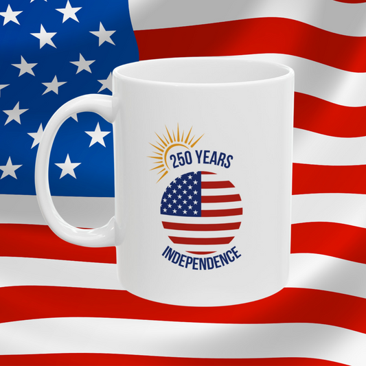 250 Years of Independence Ceramic Mug - 11 oz