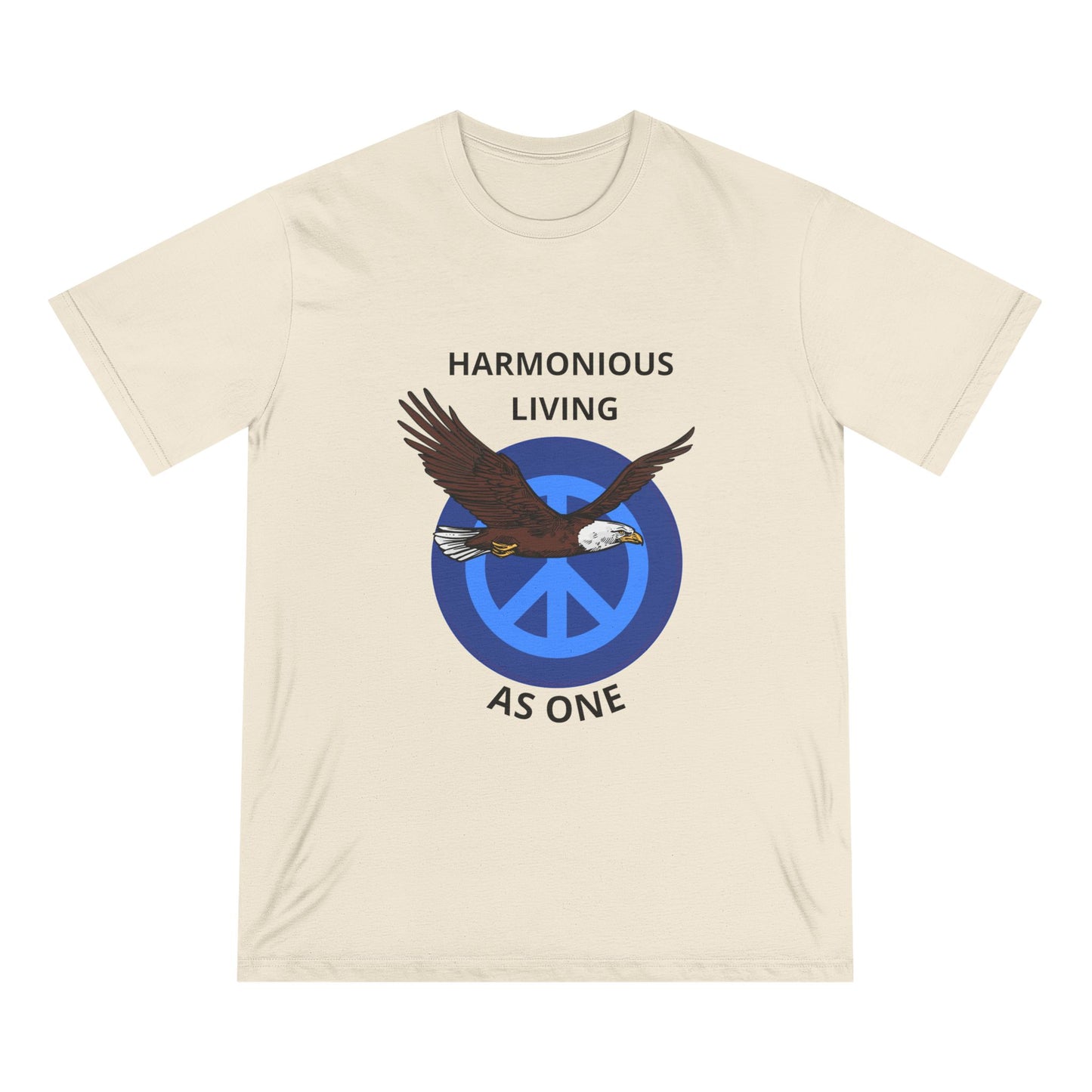 Harmonious Living As One Bald Eagle Organic T-Shirt