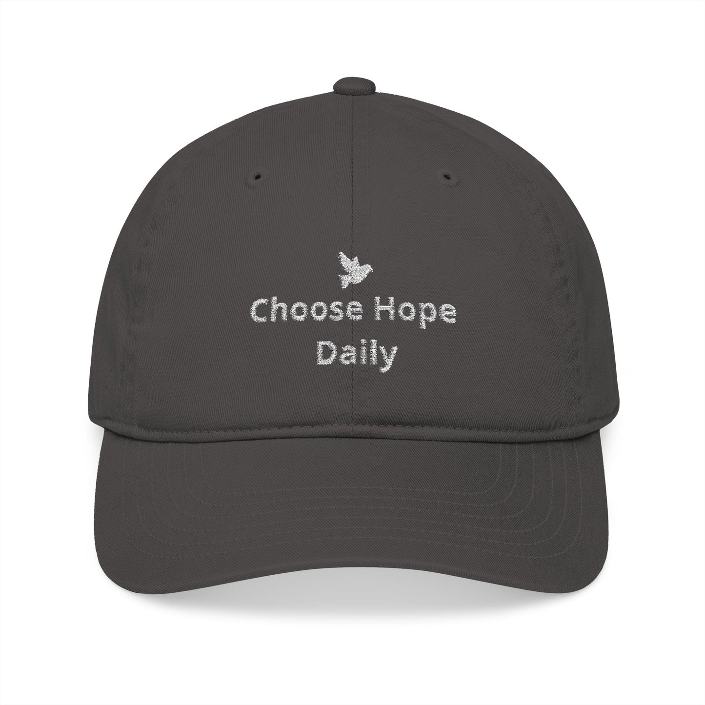 Baseball Cap - "Choose Hope Daily" Embroidered Organic Cotton