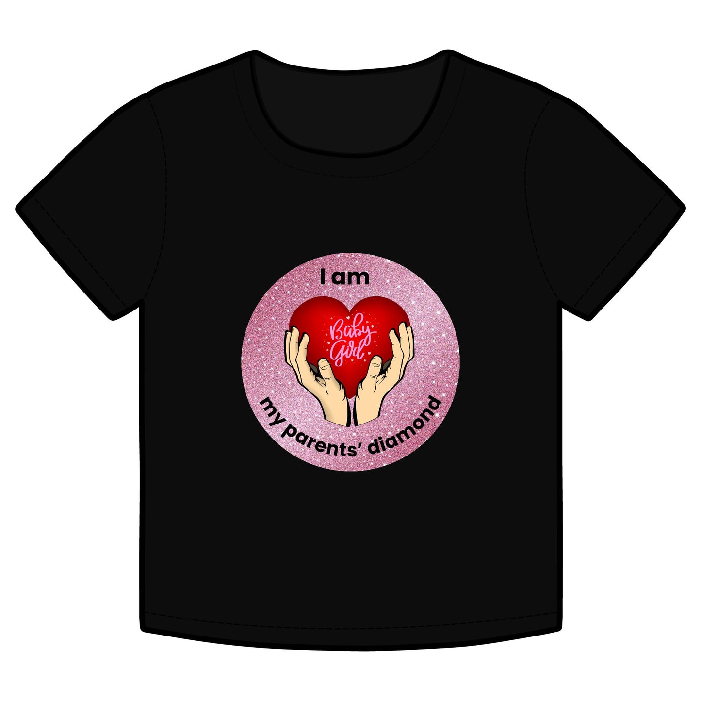 I am my parents' diamond Organic Baby Girl Tee