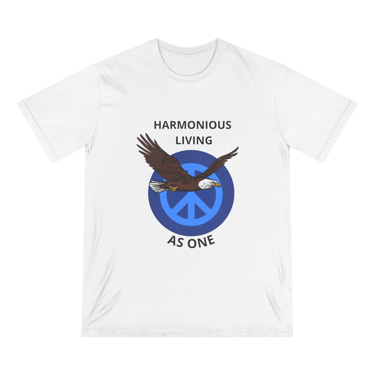 Harmonious Living As One Bald Eagle Organic T-Shirt