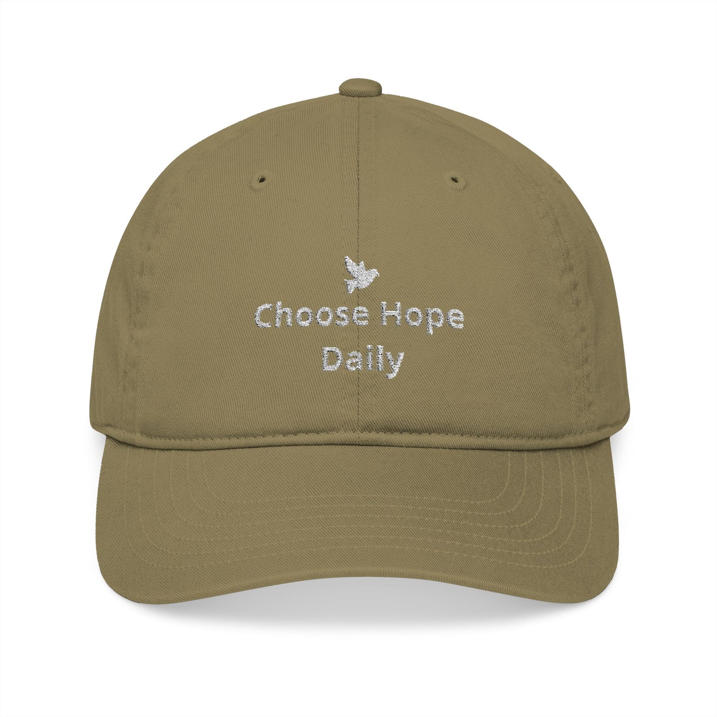 Baseball Cap - "Choose Hope Daily" Embroidered Organic Cotton