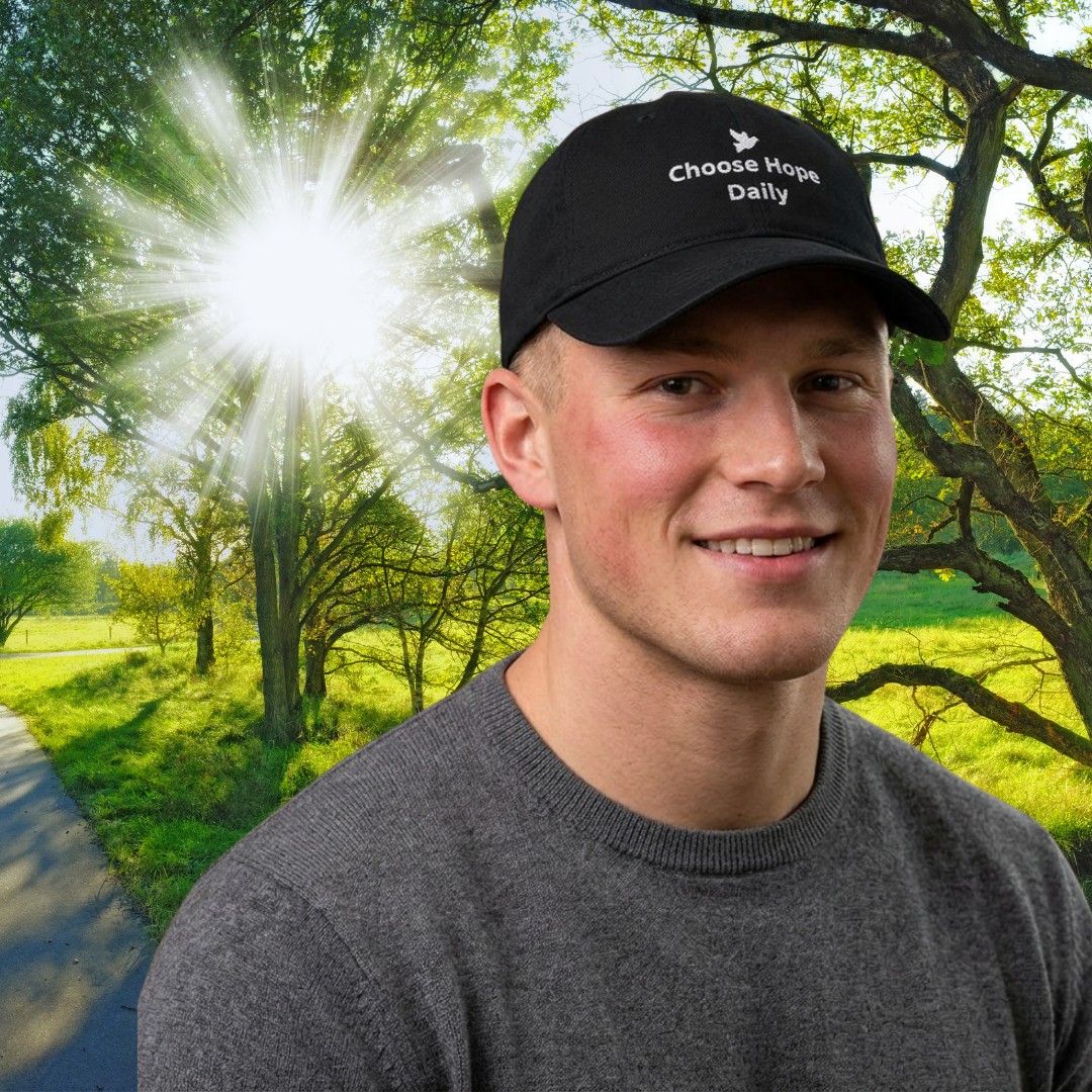 Baseball Cap - "Choose Hope Daily" Embroidered Organic Cotton