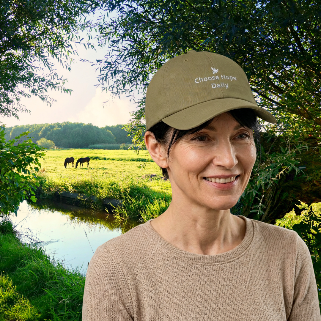 Baseball Cap - "Choose Hope Daily" Embroidered Organic Cotton
