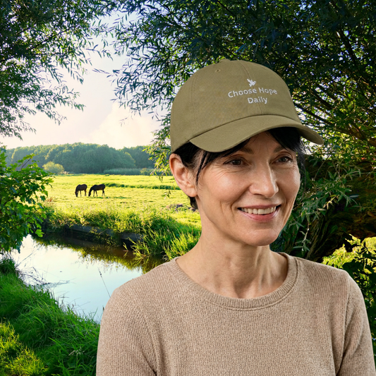 Baseball Cap - "Choose Hope Daily" Embroidered Organic Cotton