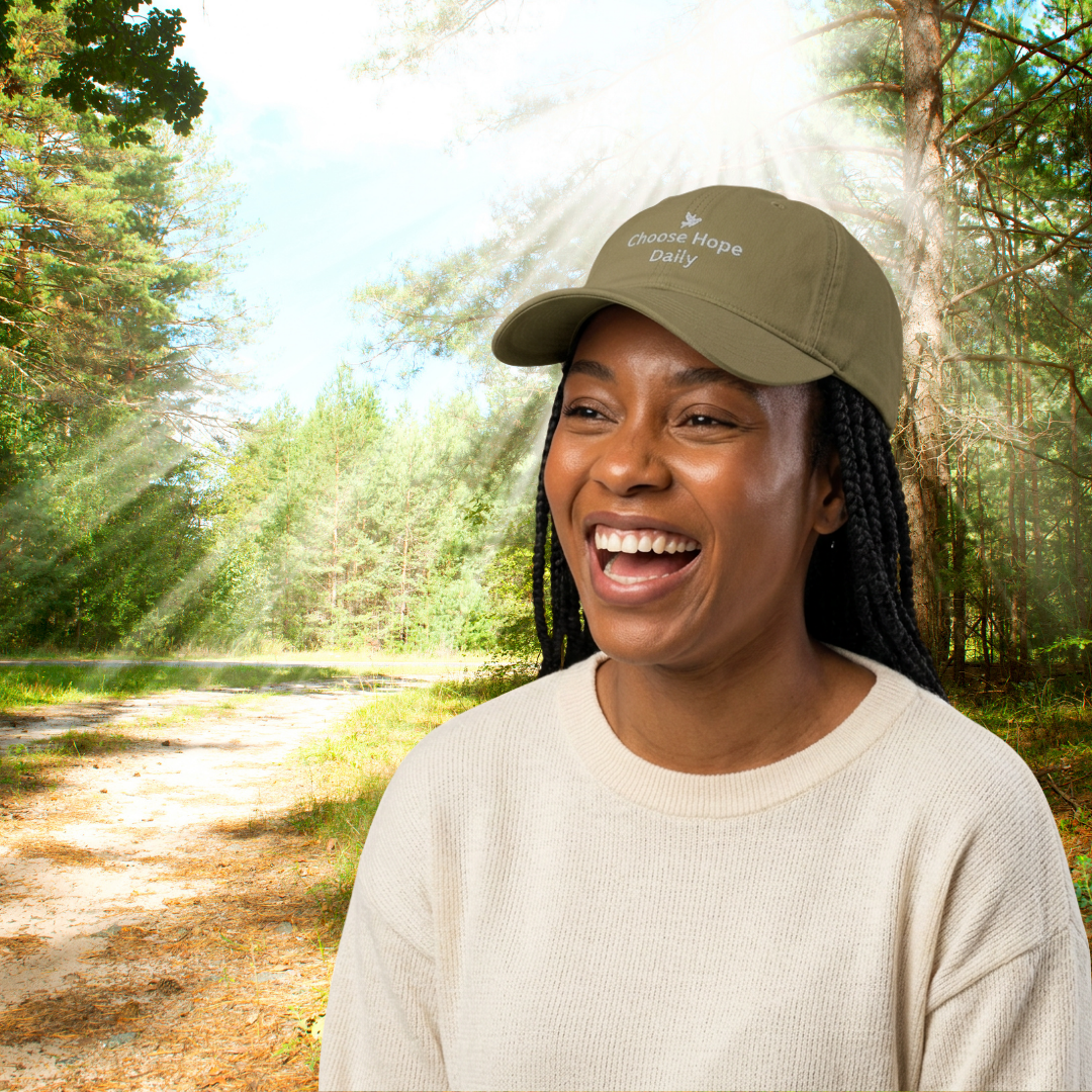 Baseball Cap - "Choose Hope Daily" Embroidered Organic Cotton