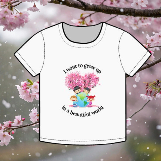 I Want to Grow Up in a Beautiful World - Cute ORGANIC Baby Tee