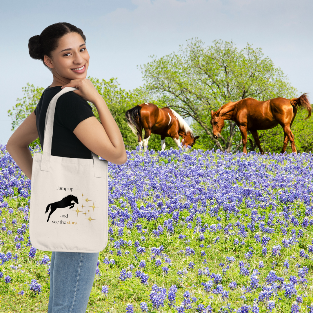 Jump up and see the stars Organic Tote bag