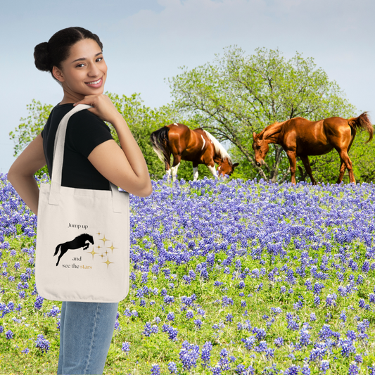 Jump up and see the stars Organic Tote bag