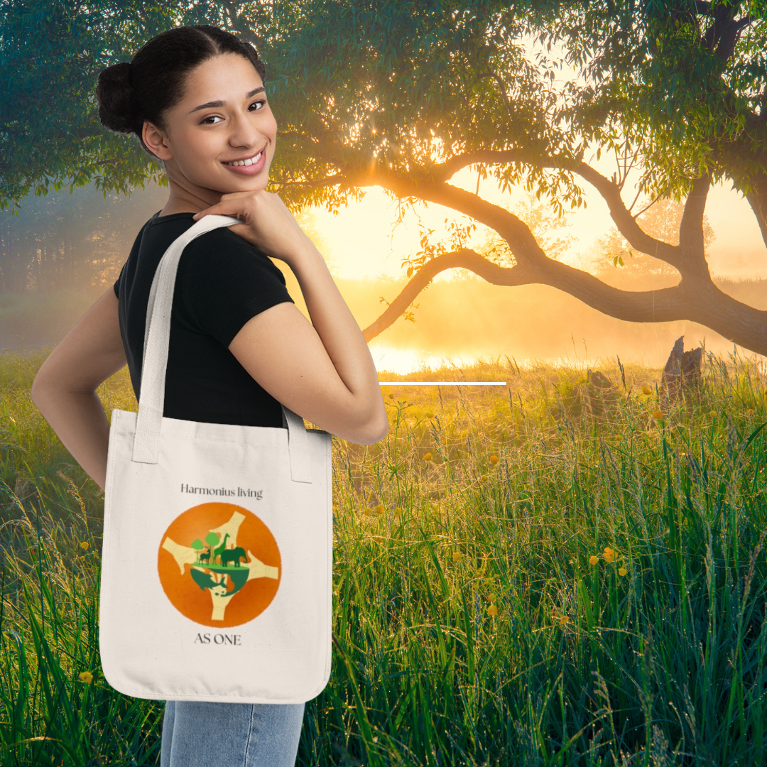 Harmonious Living as one ORGANIC Tote Bag