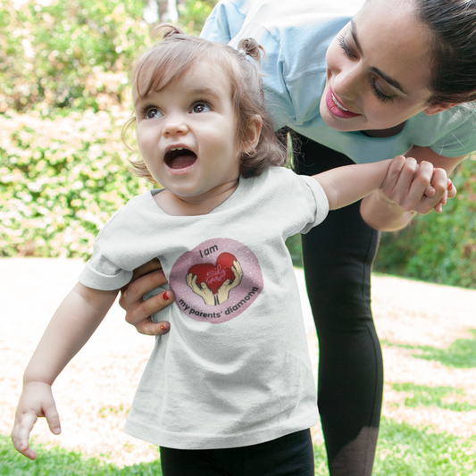 I am my parents' diamond Organic Baby Girl Tee