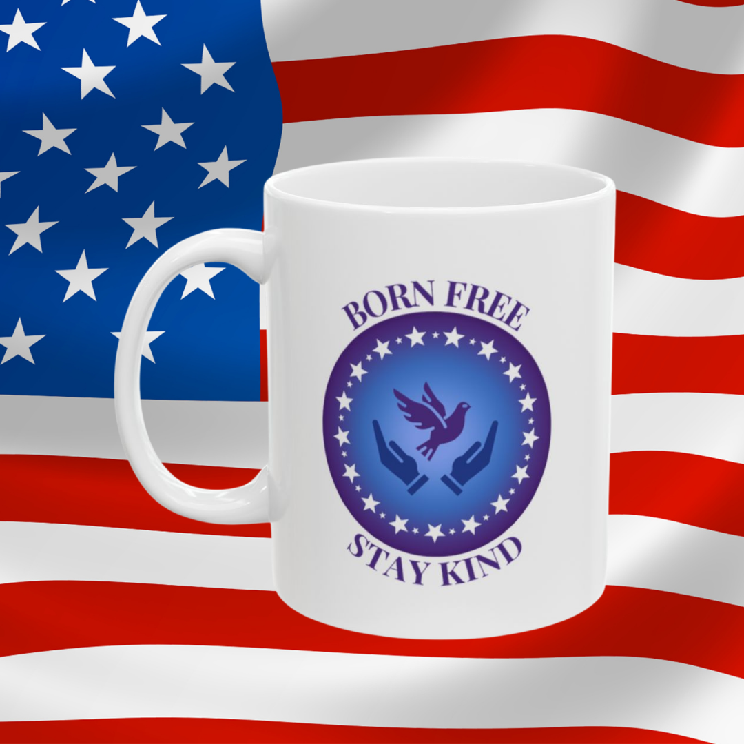 Born Free Stay Kind Ceramic Mug - 11 oz