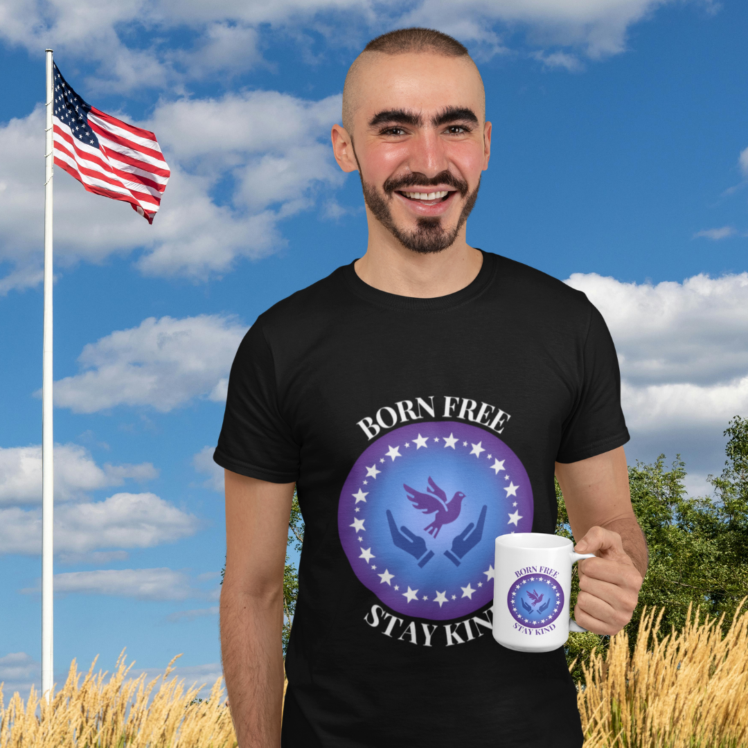 Born Free Stay Kind Black Organic T-Shirt