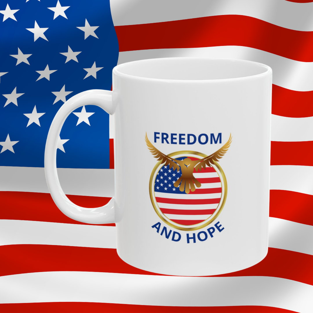 Freedom and Hope Ceramic Mug - 11 oz