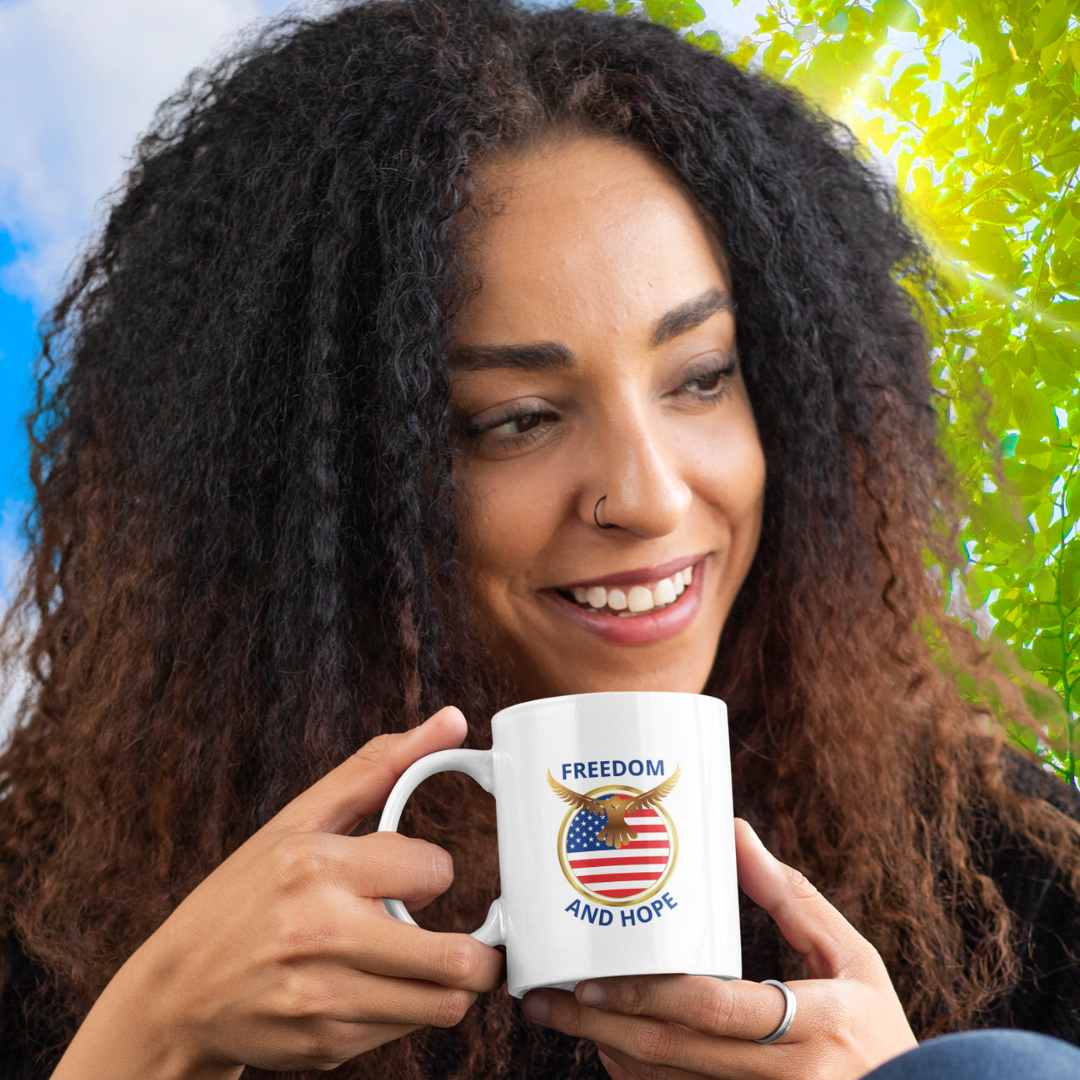 Freedom and Hope Ceramic Mug - 11 oz