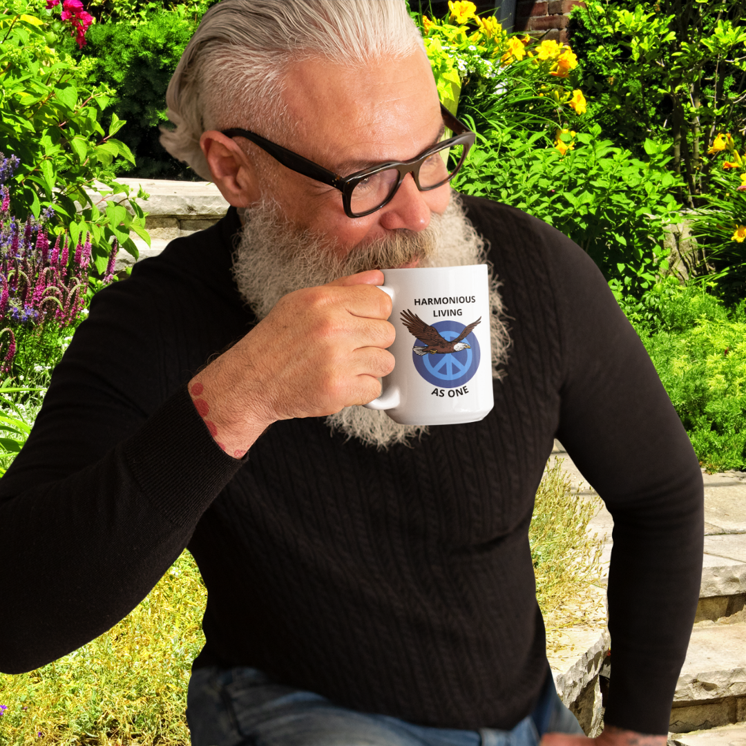 Harmonious Living As One Ceramic Mug - 15 oz