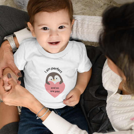 I am perfect and so are you Organic baby tee