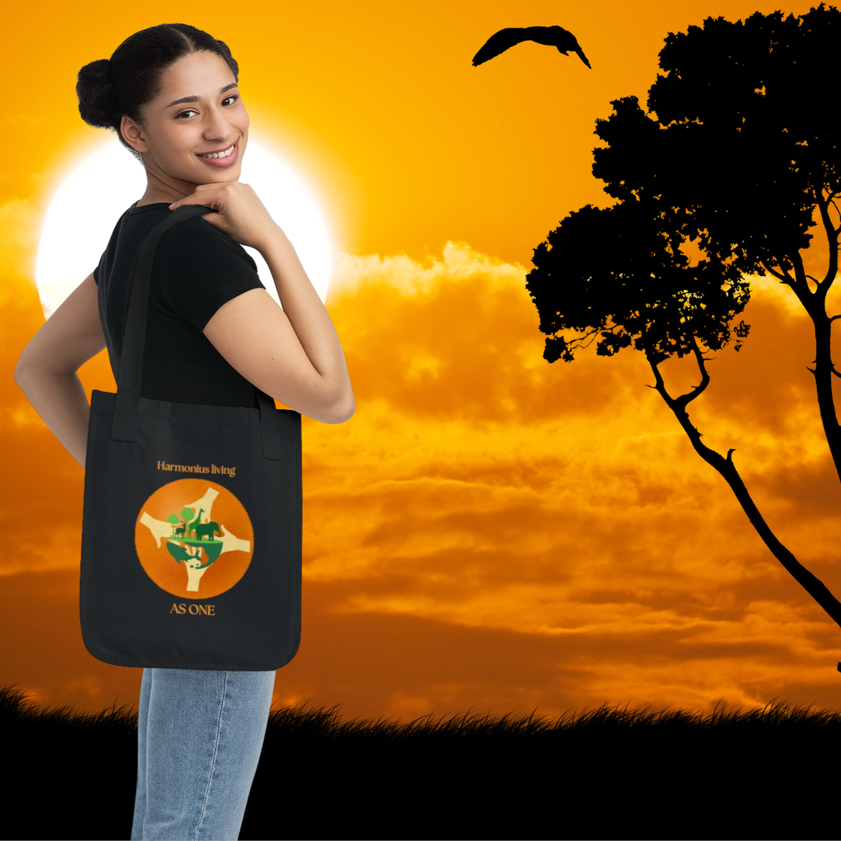 Harmonious Living as one ORGANIC Tote Bag