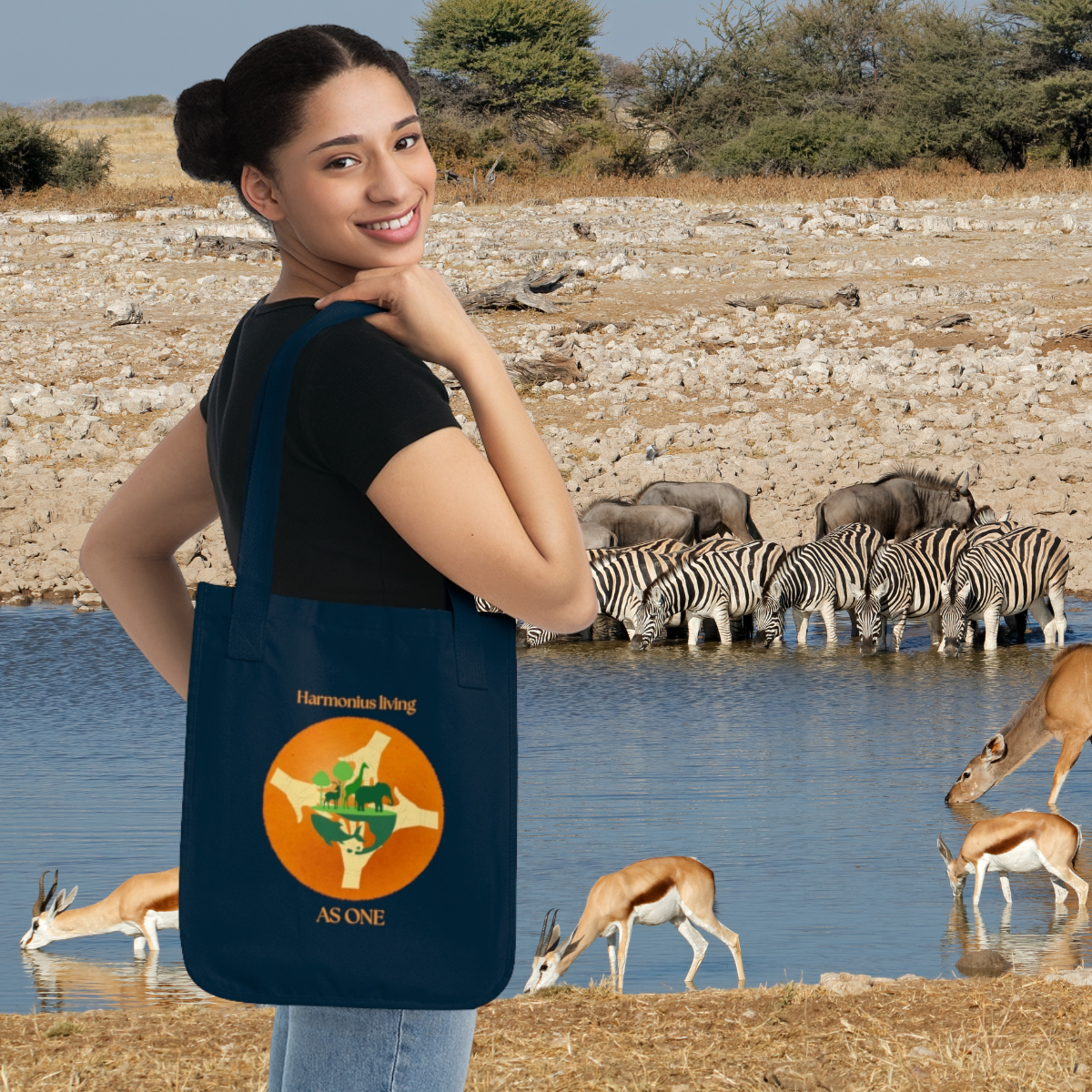 Harmonious Living as one ORGANIC Tote Bag