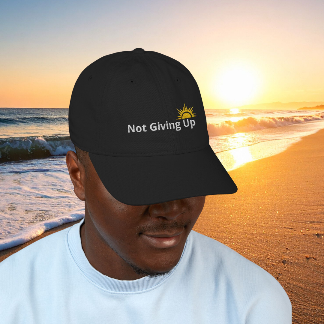 Not Giving Up Organic Baseball Cap