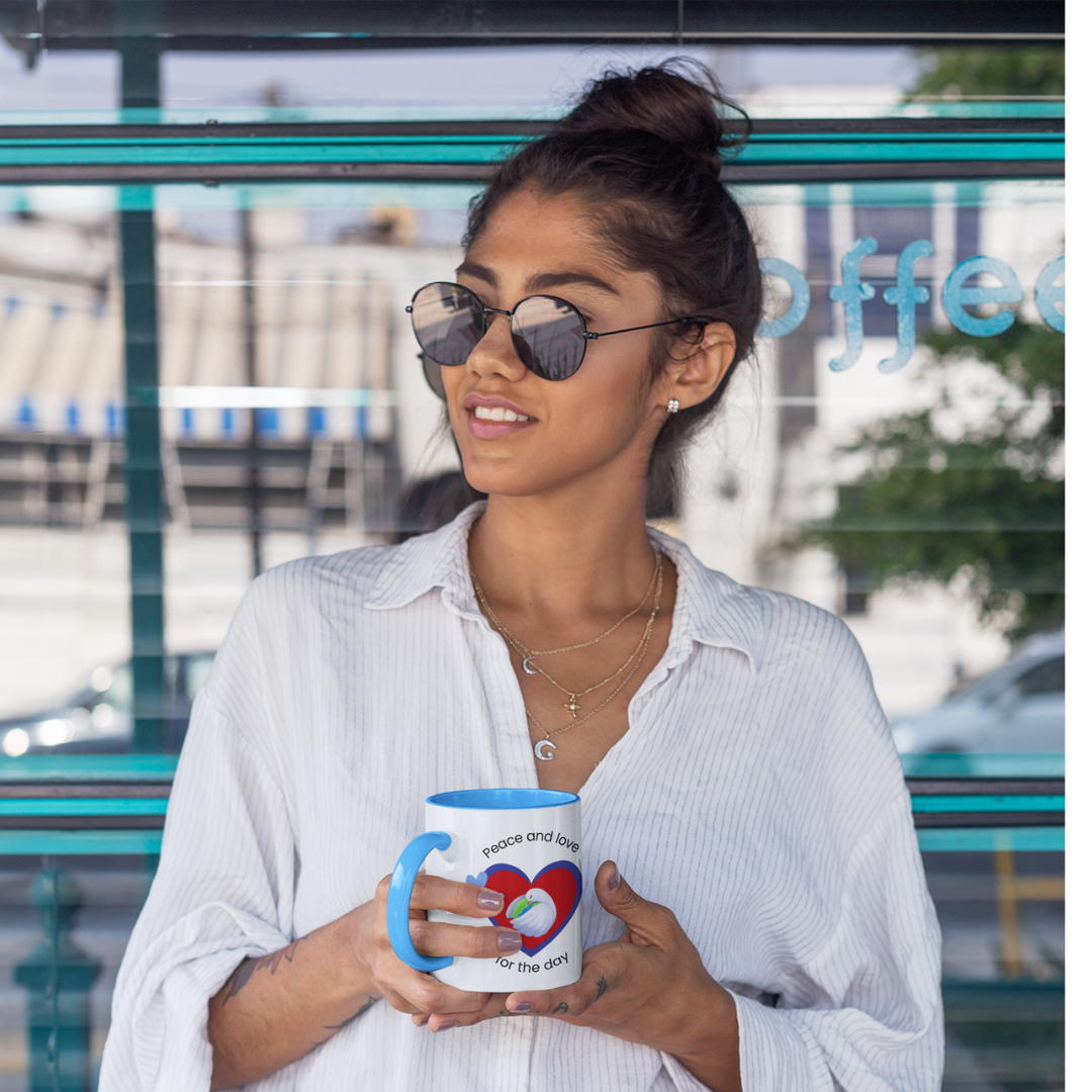Peace and Love Coffee Mug