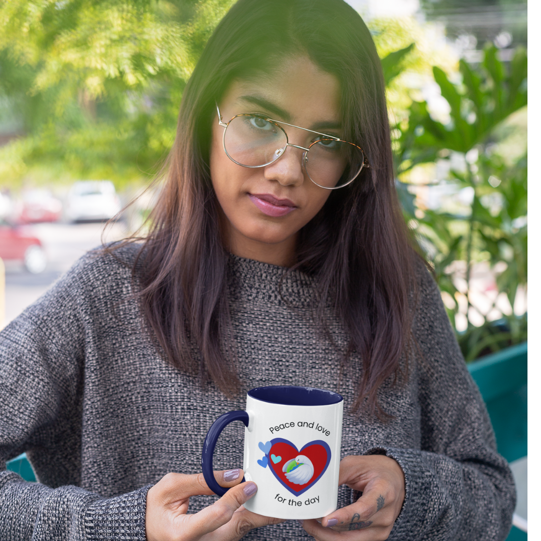 Peace and Love Coffee Mug
