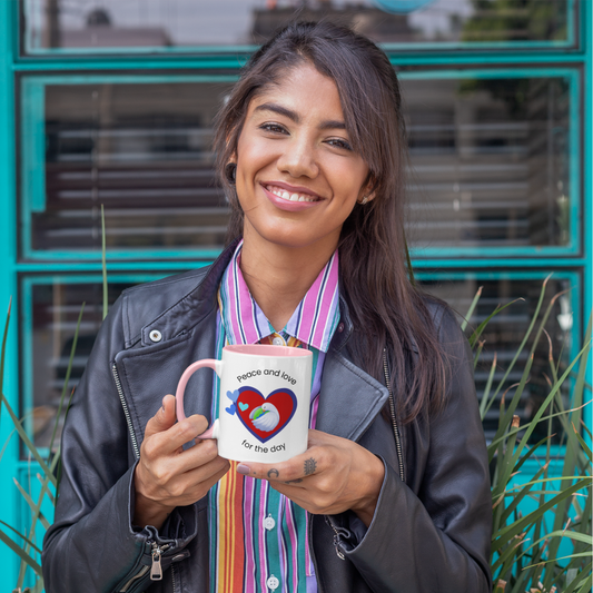 Peace and Love Coffee Mug