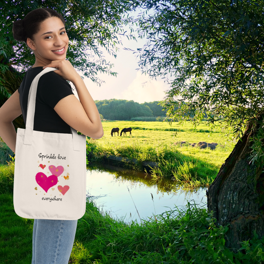 Sprinkle Love Everywhere ORGANIC Tote Bag