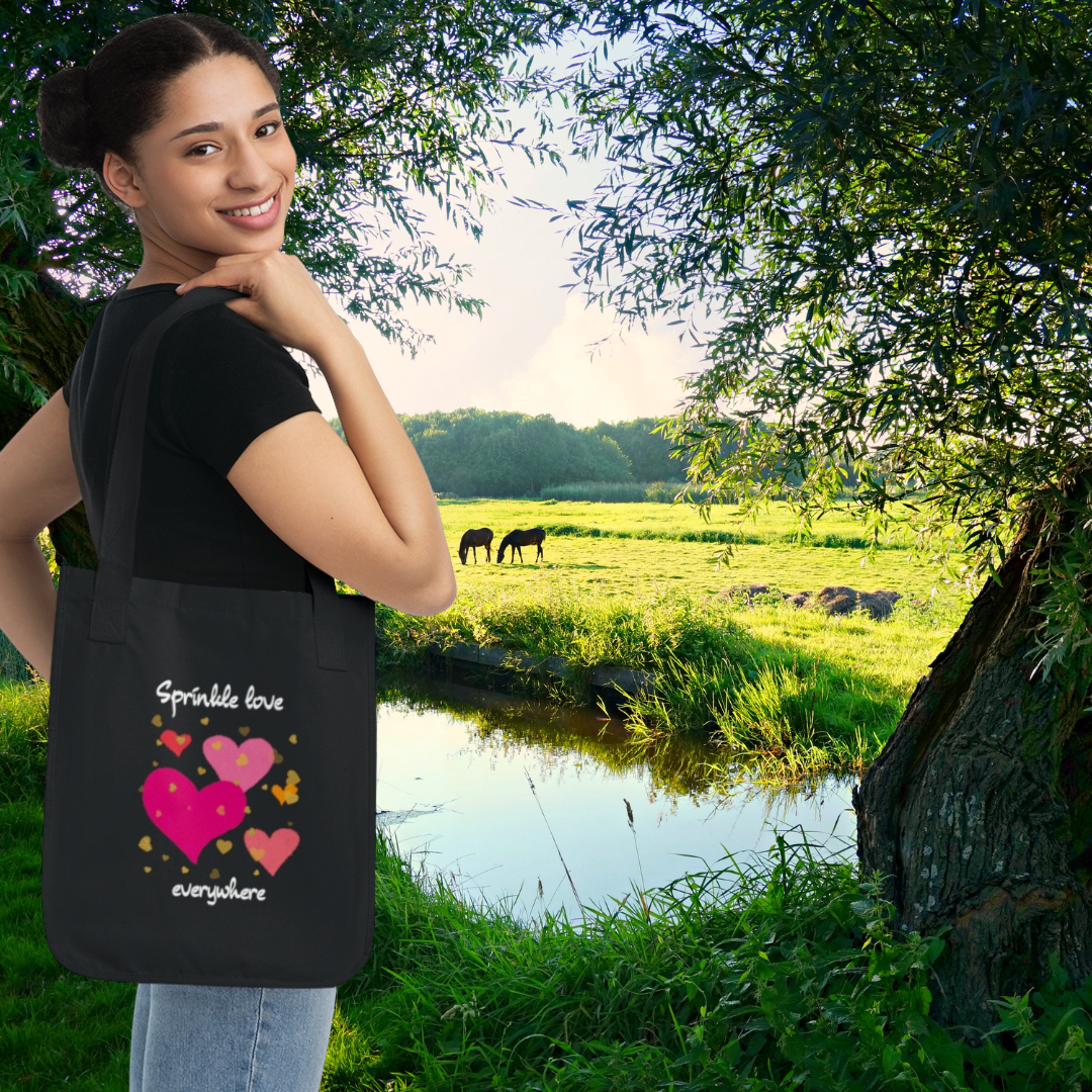 Sprinkle love everywhere ORGANIC Tote Bag